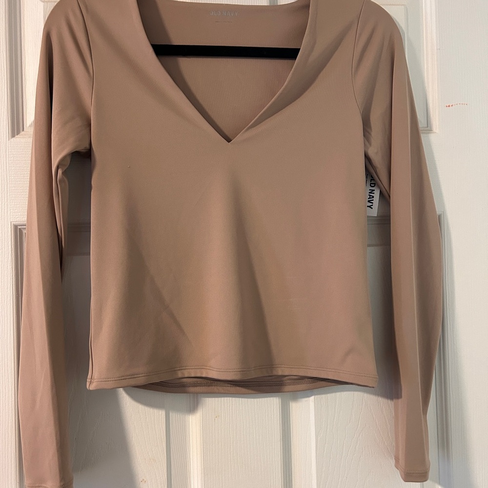 Women's Tan Long Sleeve Top